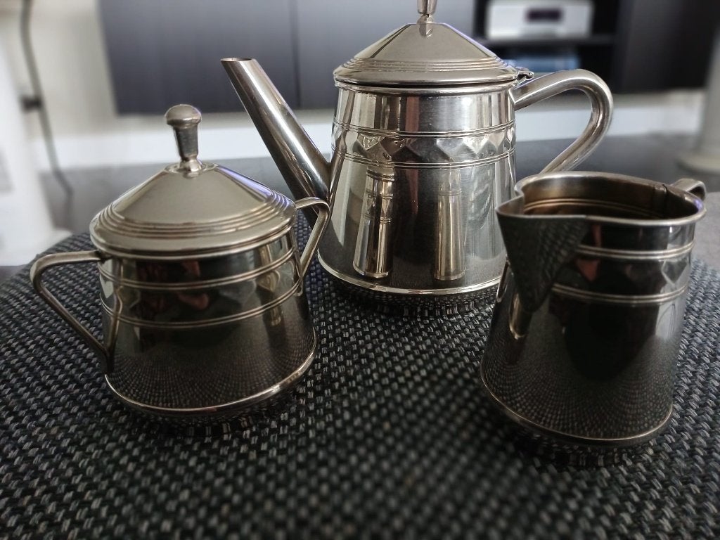 Verzilverde koffieset, Ophalen of Verzenden