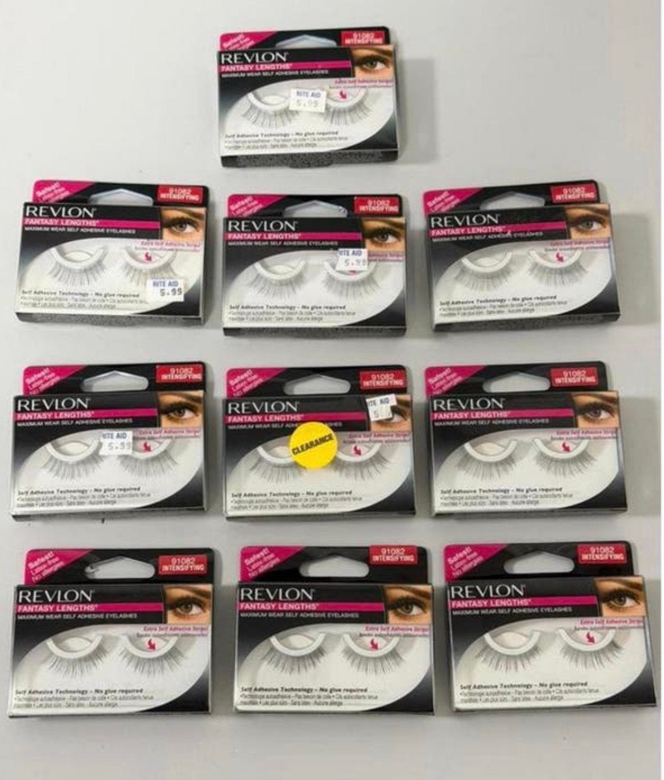 Partij 10X nepwimpers REVLON FANTASY 91082 Intensify wimpers, Ogen, Zwart, Nieuw, Ophalen of Verzenden