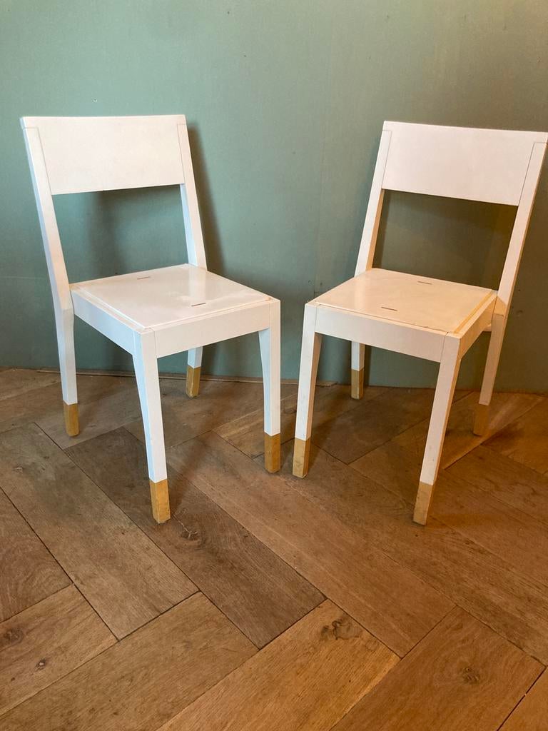 Thomas Sandell design eetkamerstoelen, Ophalen, Gebruikt, Wit