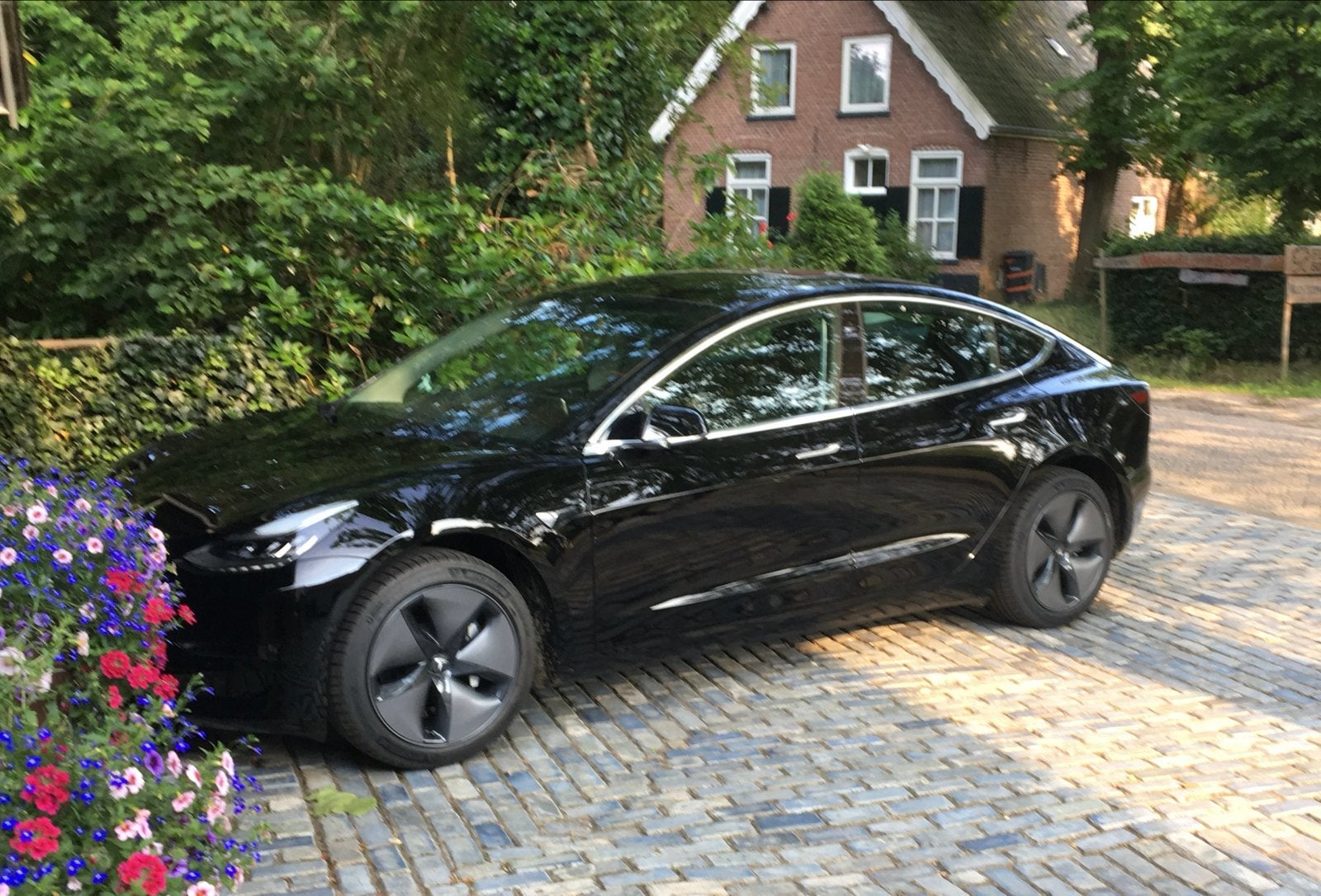 Tesla Model 3 2019 Zwart, Auto's, 136 pk, Zwart, Zwart, Particulier