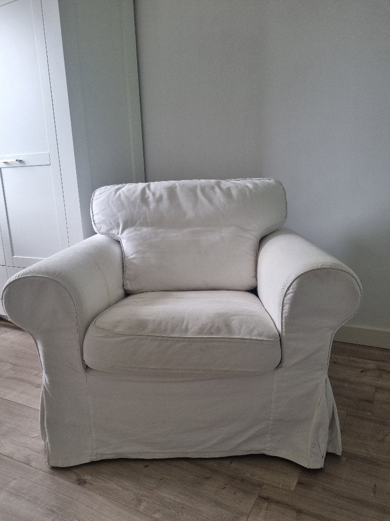 GRATIS - Ektorp fauteuil - ikea - stoel, Huis en Inrichting, Fauteuils, Ophalen, Ikea - Ektorp - fauteuil, Gebruikt, Minder dan 75 cm