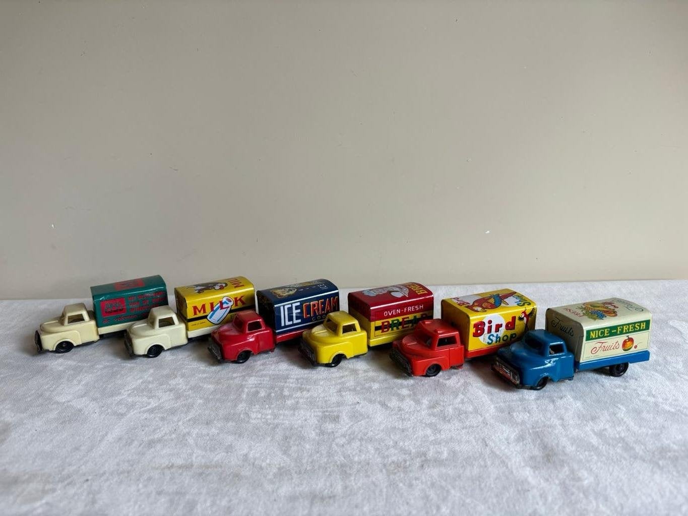 Vintage speelgoed reclame trucks made in Japan., Ophalen of Verzenden