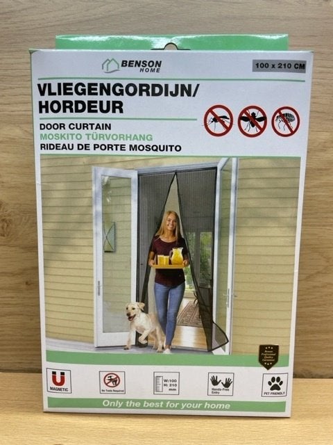 Hordeur vliegengordijn magnetisch 100x120cm., 100 tot 120 cm, Eddiys, Espel, Hordeur