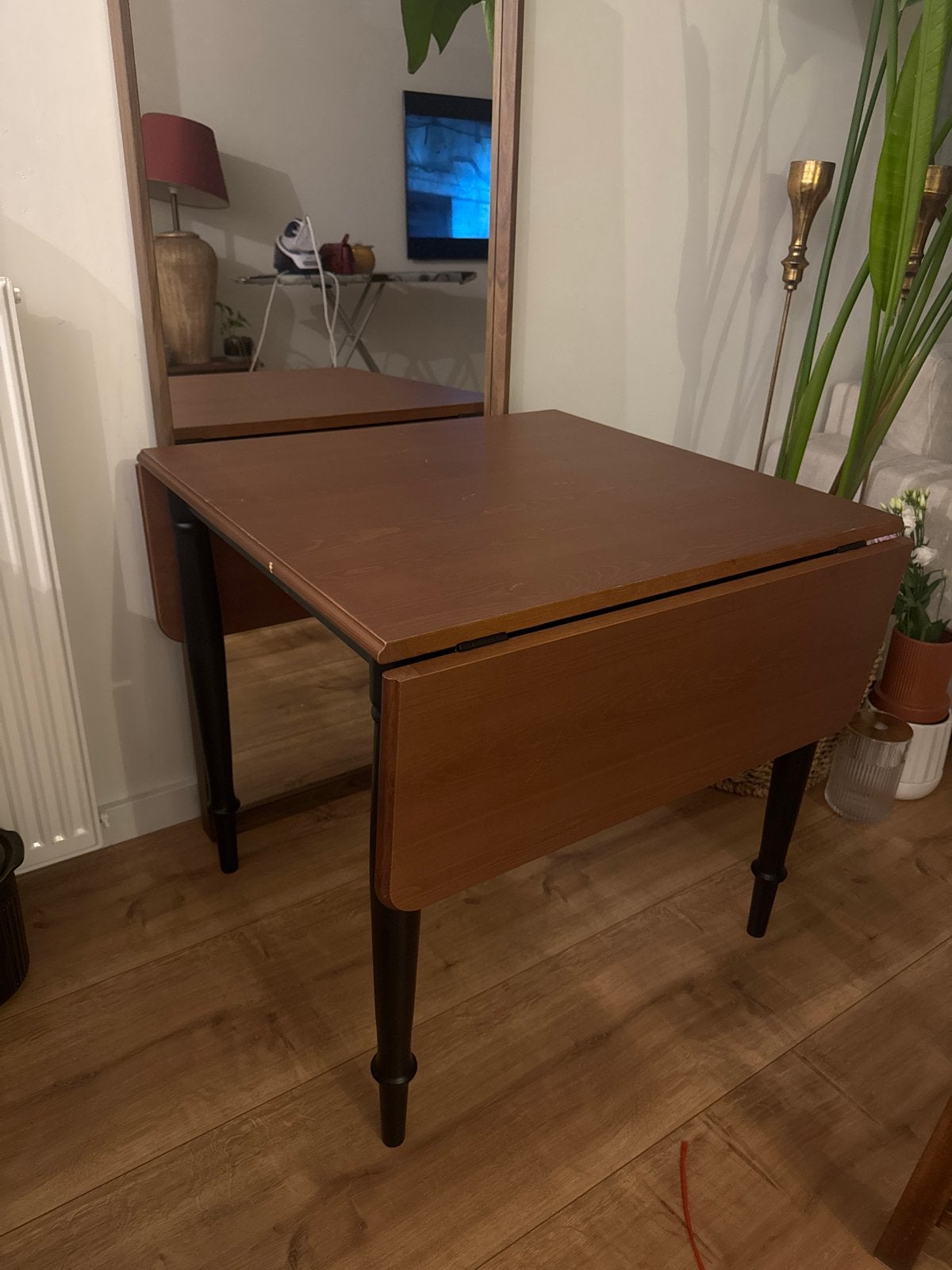 IKEA eettafel/klaptafel met gebruikssporen - spotprijs!, Ophalen, Gebruikt, Tot twee personen, 50 tot 100 cm