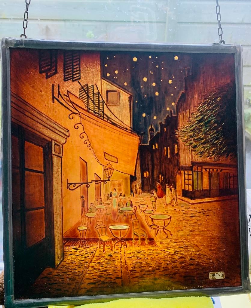 Atelier de L’art naar Vincent van Gogh gebrandschilderd glas, Ophalen of Verzenden