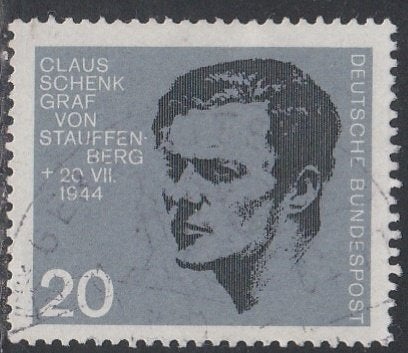 BRD 1964 438 Stauffenberg, Gest, Postzegels en Munten, Postzegels | Europa | Duitsland, Ophalen of Verzenden, BRD, Gestempeld