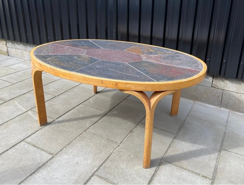 Haslev tafel brutalistisch design 1970s denemarken, Ophalen of Verzenden, Zo goed als nieuw, Rechthoekig, 50 tot 100 cm