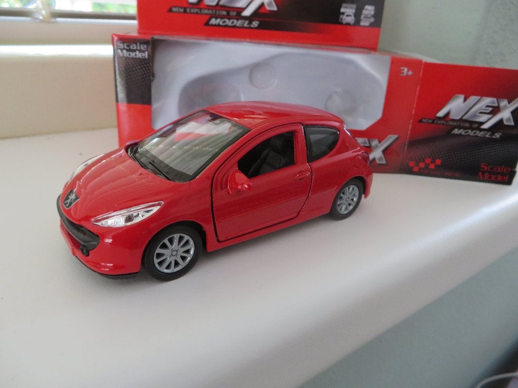 Welly Peugeot 207 ROOD, Ophalen of Verzenden, Nieuw, Auto, Overige merken
