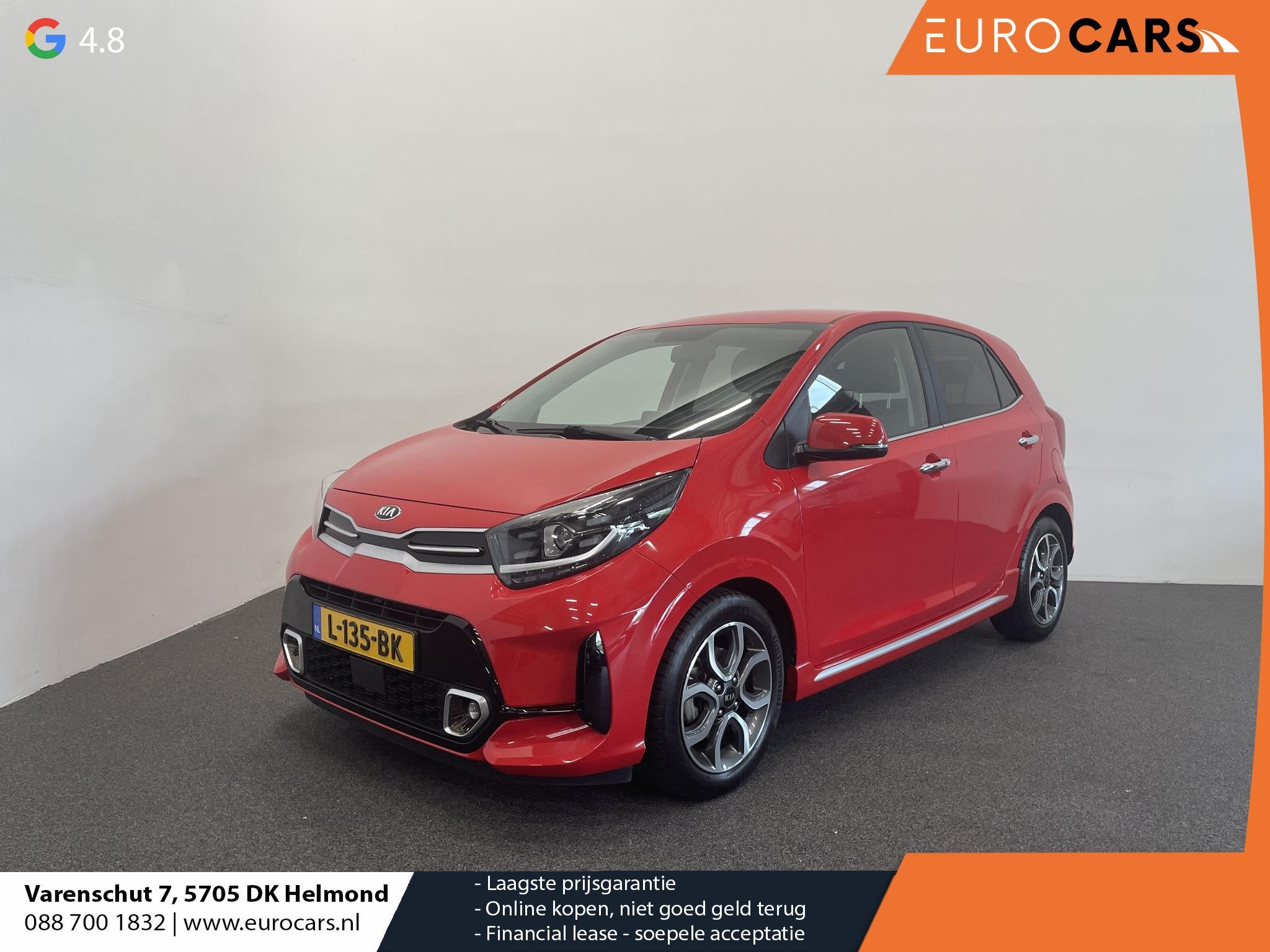Kia Picanto 1.0 DPi GT-Line Leder Keyless Navigatie Apple Ca, Auto's, Kia, Voorwielaandrijving, Gebruikt, 4 stoelen, Automatische klimaatregeling