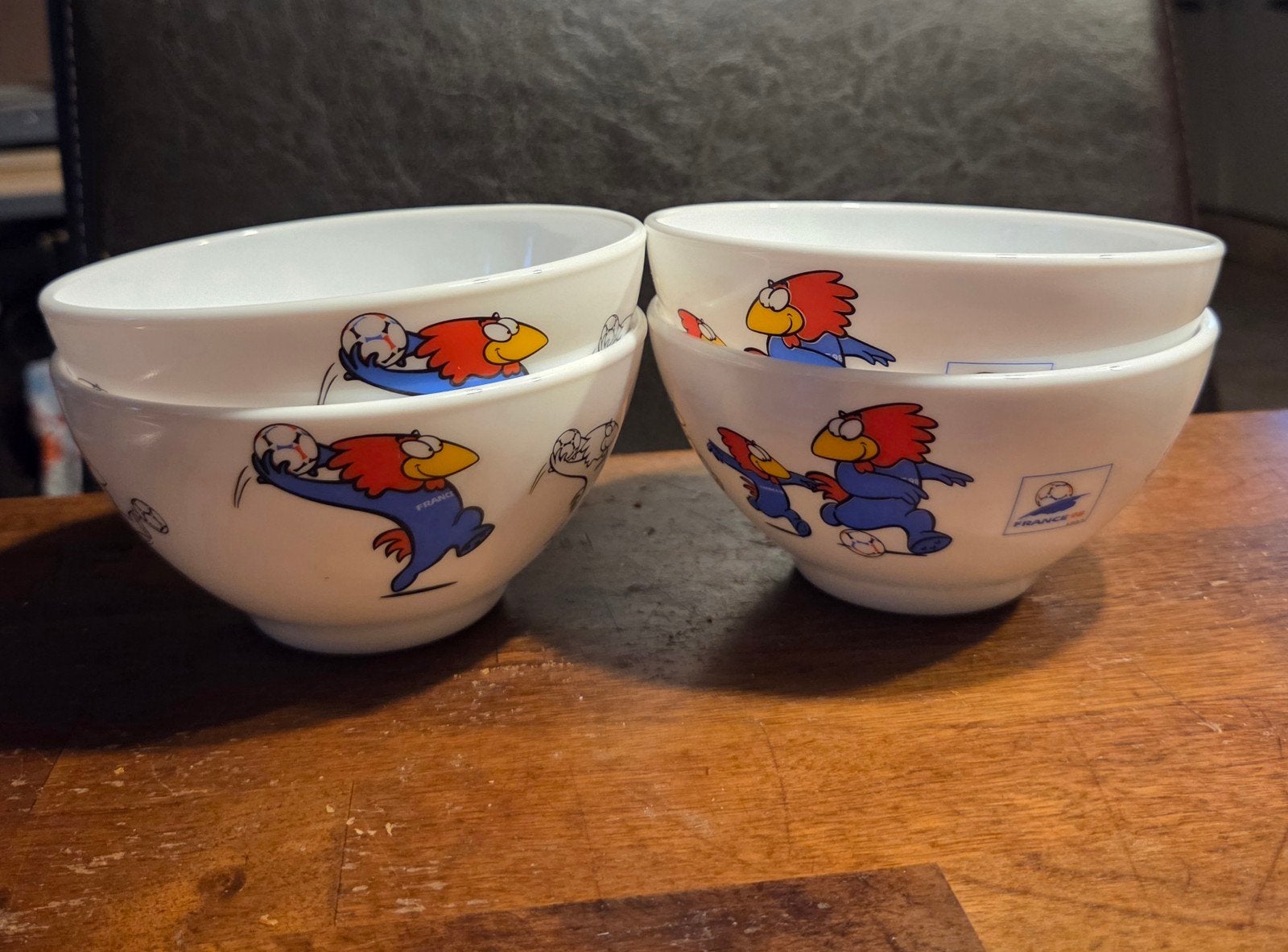 Vintage Arcopal Footix WK 1998 Ontbijtkommen (Nieuw), Ophalen of Verzenden, Nieuw, Gebruiksvoorwerp