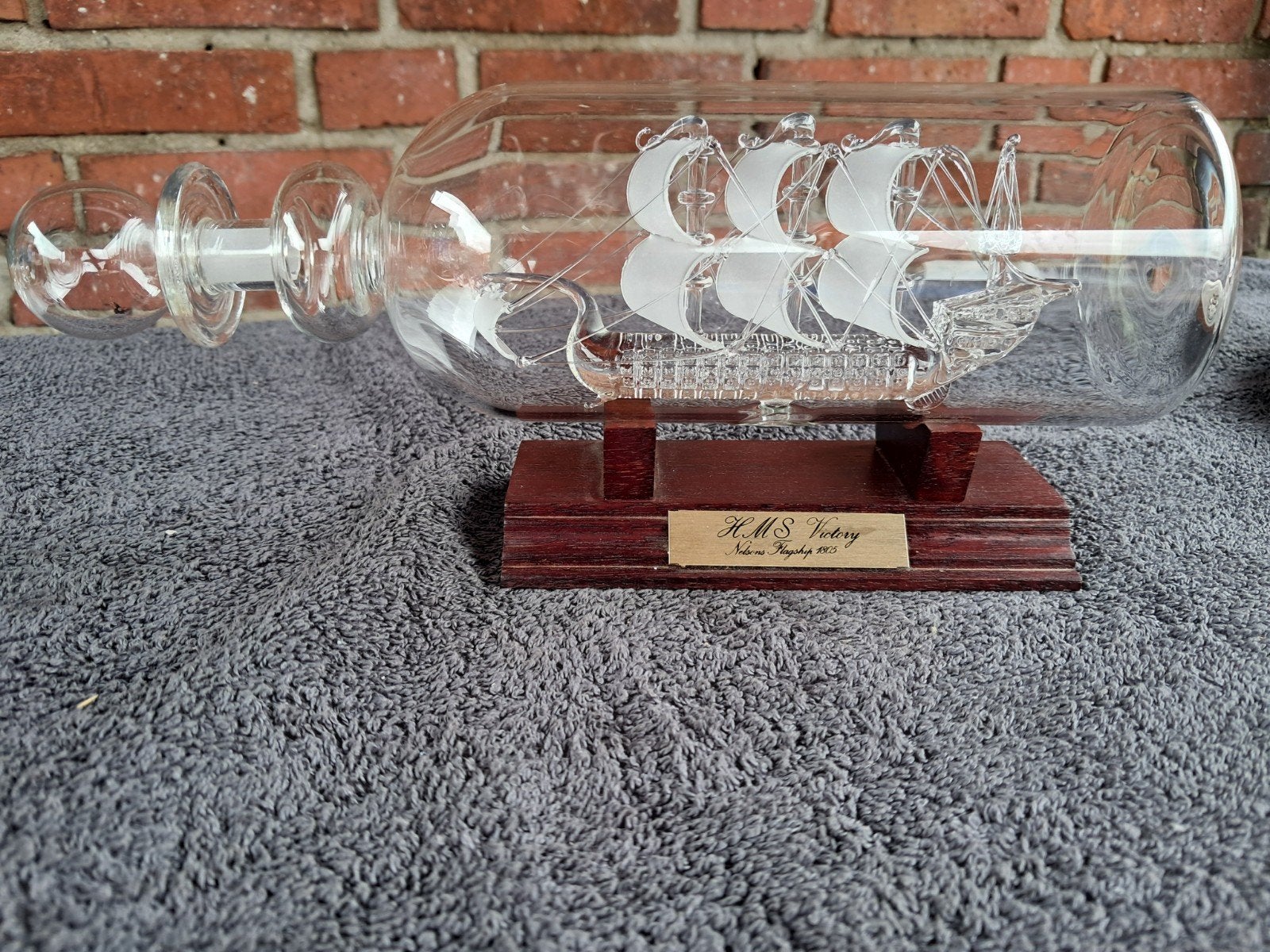 Handgemaakte glazen Mayflower Glass "HMS Victory schip", Verzamelen, Ophalen, Zo goed als nieuw
