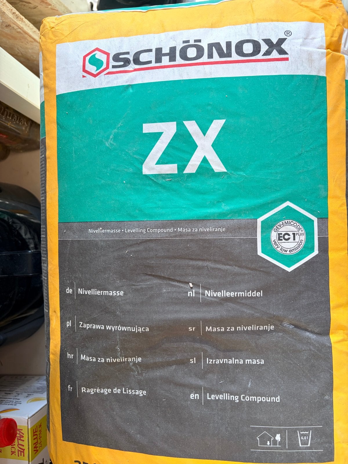 2 zakken Schönox ZX egaline, Ophalen, Nieuw