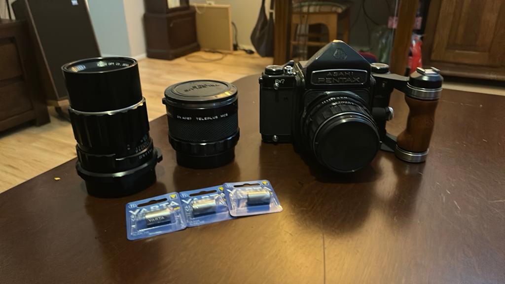 Pentax 67, Audio, Tv en Foto, Fotocamera's Analoog, Ophalen, Gebruikt, Spiegelreflex, Pentax