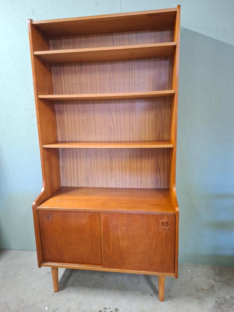 Boekenkast, Huis en Inrichting, Kasten | Boekenkasten, Ophalen, Met plank(en), Gebruikt, Boekenkast, vintage, teak, danish furniture
