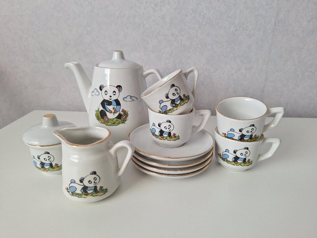 Douwe Egberts antiek kinderservies (compleet) Kahla, Ophalen of Verzenden