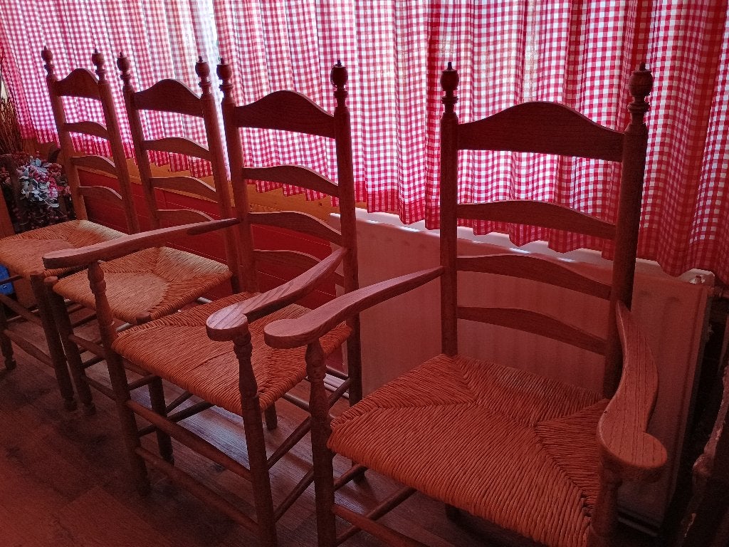 Rieten stoelen oud, Antiek en Kunst, Ophalen