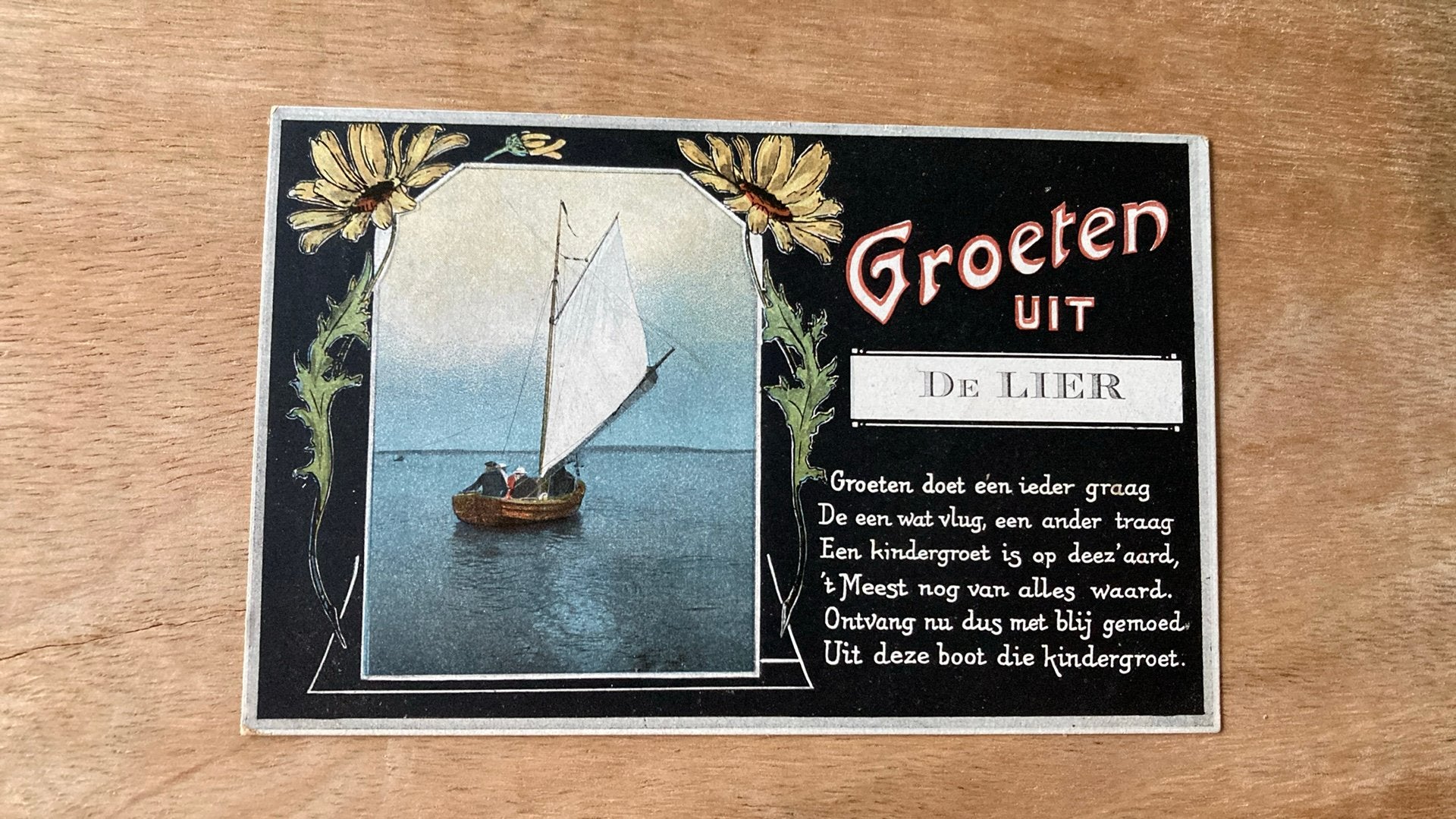 Oude ansichtkaart Groeten uit de Lier 1920 fantasie, Ophalen of Verzenden, Voor 1920, Gelopen, Zuid-Holland