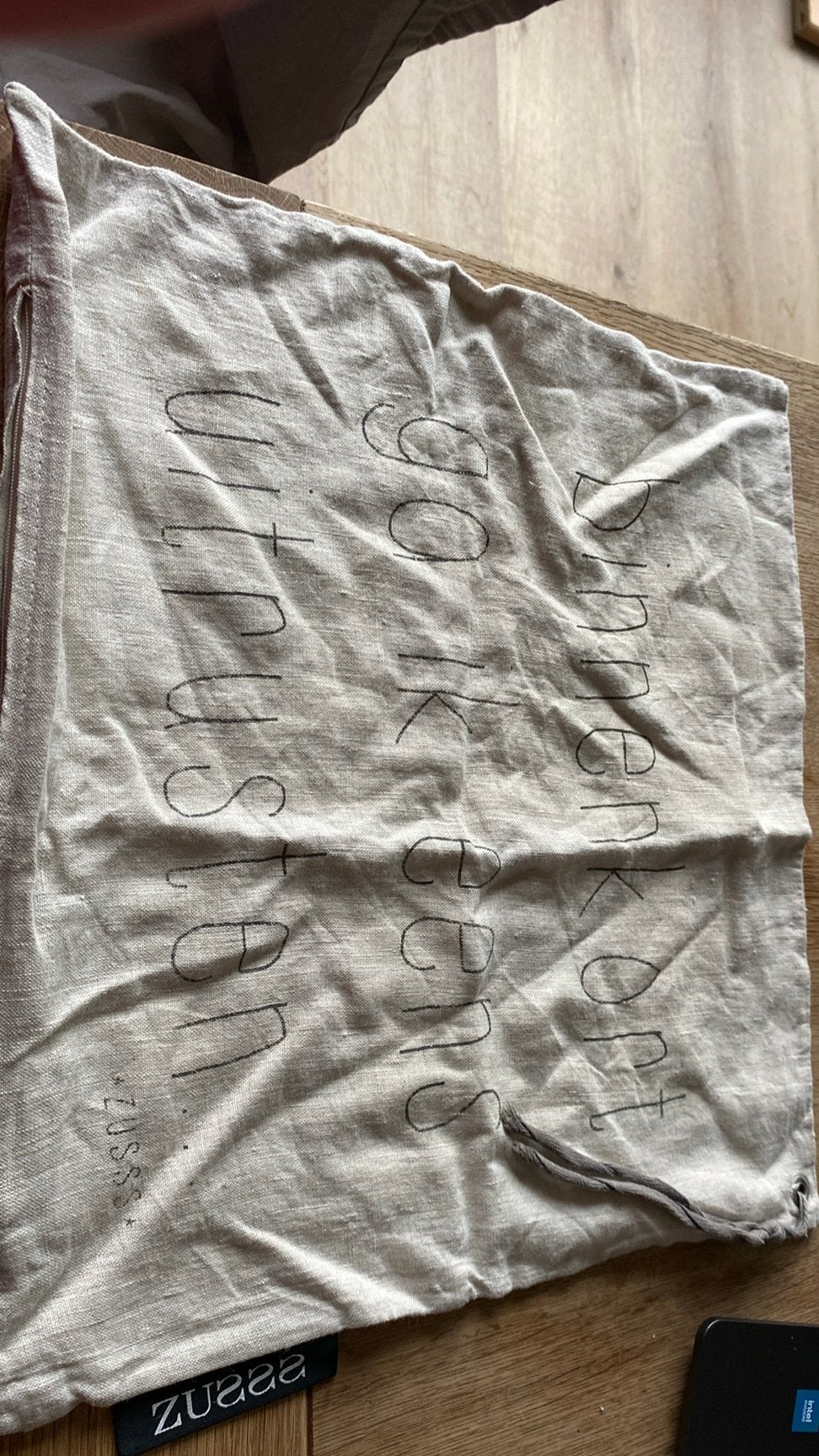 Kussenhoes Zusss., Gebruikt, Zusss, Beige, Vierkant