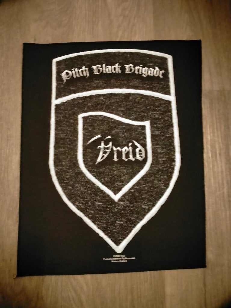 Vreid Pitch Black Brigade 2006 backpatch back patch embleem, Ophalen of Verzenden, Zo goed als nieuw, Kleding