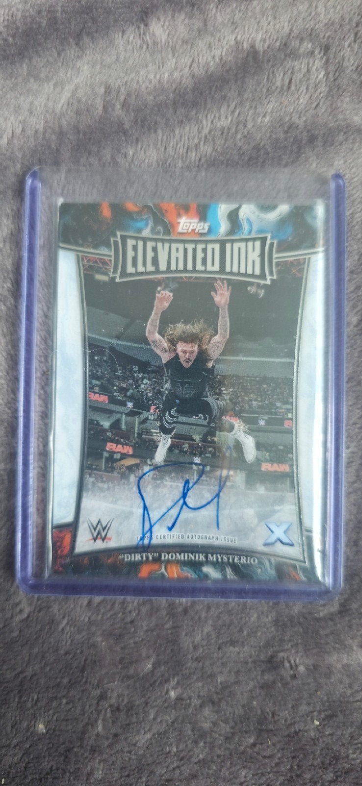 Dominik Mysterio Autograph Kaart WWE Topps Elevated Ink, Ophalen of Verzenden, Zo goed als nieuw, Losse kaart
