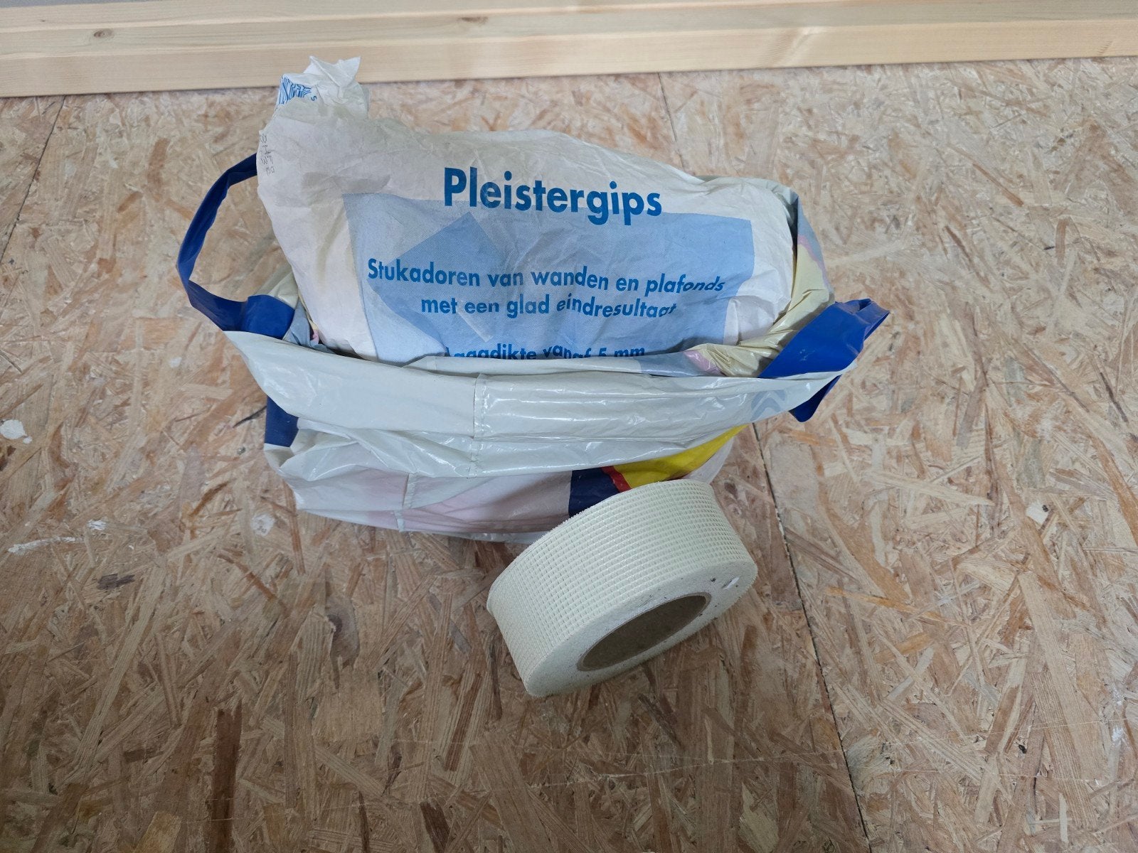Pleistergips + wapeningsgaas voor gipsplaten, Ophalen of Verzenden