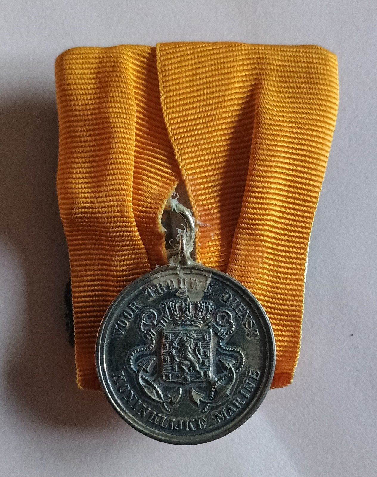 Medaille Trouwe Dienst Koninklijke Marine, Verzamelen, Militaria | Algemeen, Verzenden, Marine, Nederland, Lintje, Medaille of Wings