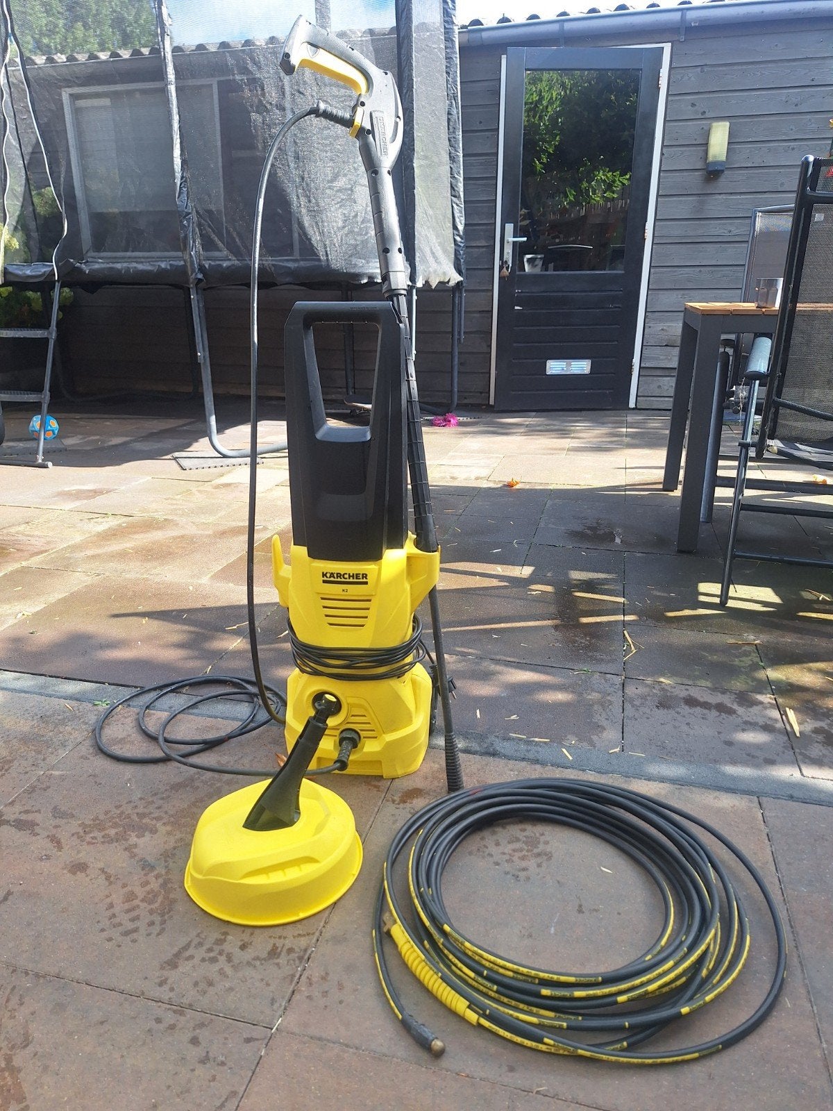 Kärcher K2 hogedrukreiniger met terrasreiniger en doorspuits, Tuin en Terras, Ophalen of Verzenden, Gebruikt, Elektrisch, Kärcher