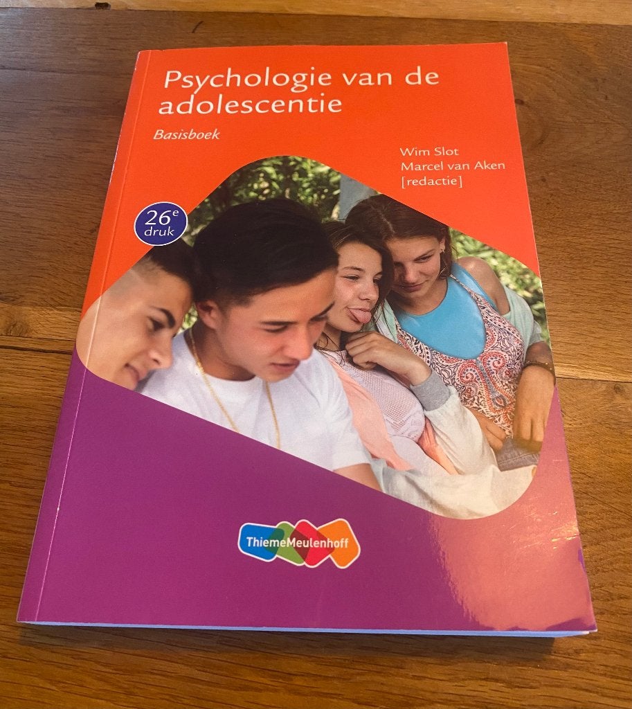 Studieboek Psychologie van de adolescentie (26e druk), Boeken, ThiemeMeulenhoff, Zo goed als nieuw, Alpha, HBO