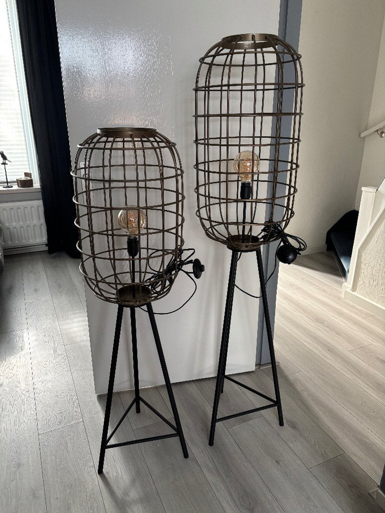 2 stuks lampen, Ophalen, Zo goed als nieuw, Metaal, E27 (groot)