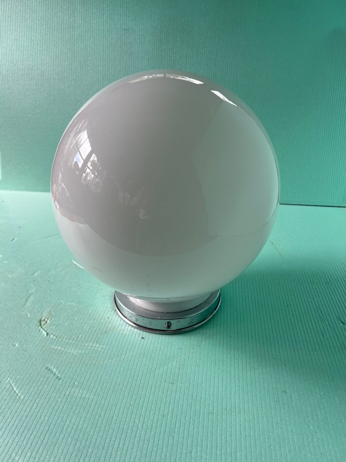 Ronde melkglazen bol., Ophalen of Verzenden, Gebruikt, Rond, Glas