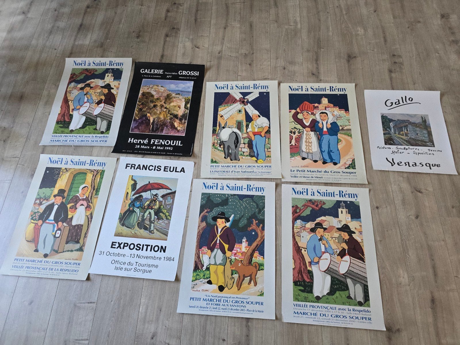 Vintage Franse originele expositie Posters van 1984 tot 2003, Ophalen of Verzenden, Zo goed als nieuw, Rechthoekig Staand, Reclame