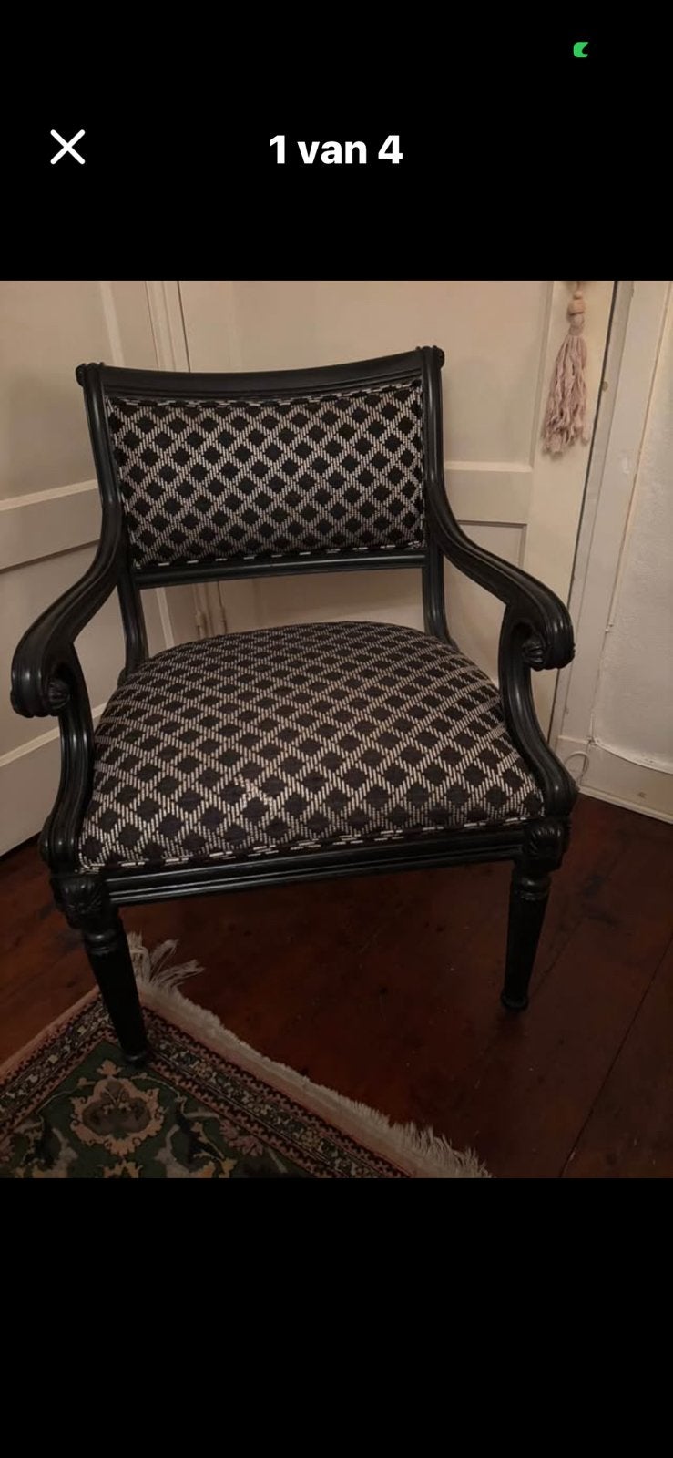 Brocante stoel exstra breed zgn €25, Ophalen of Verzenden, Zo goed als nieuw