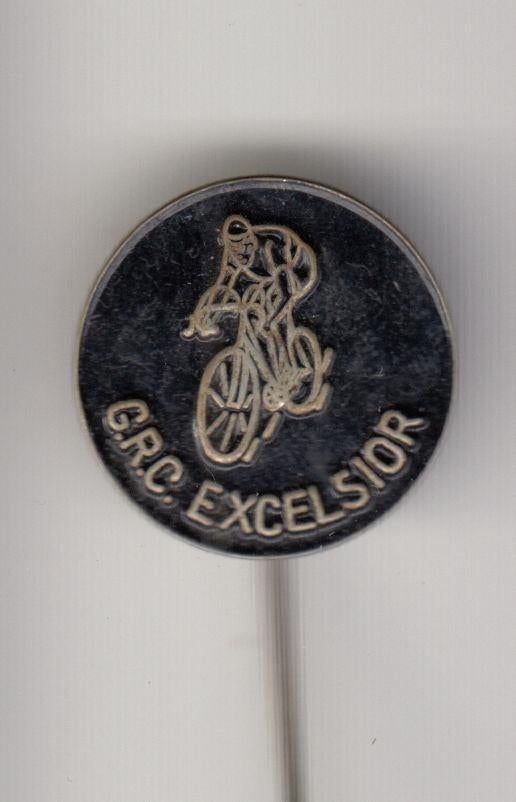 Wielrennen Fiets GRC Excelsior Zwart speldje, Gebruikt, Niet vindbaar, Niet vindbaar, Speldje of Pin