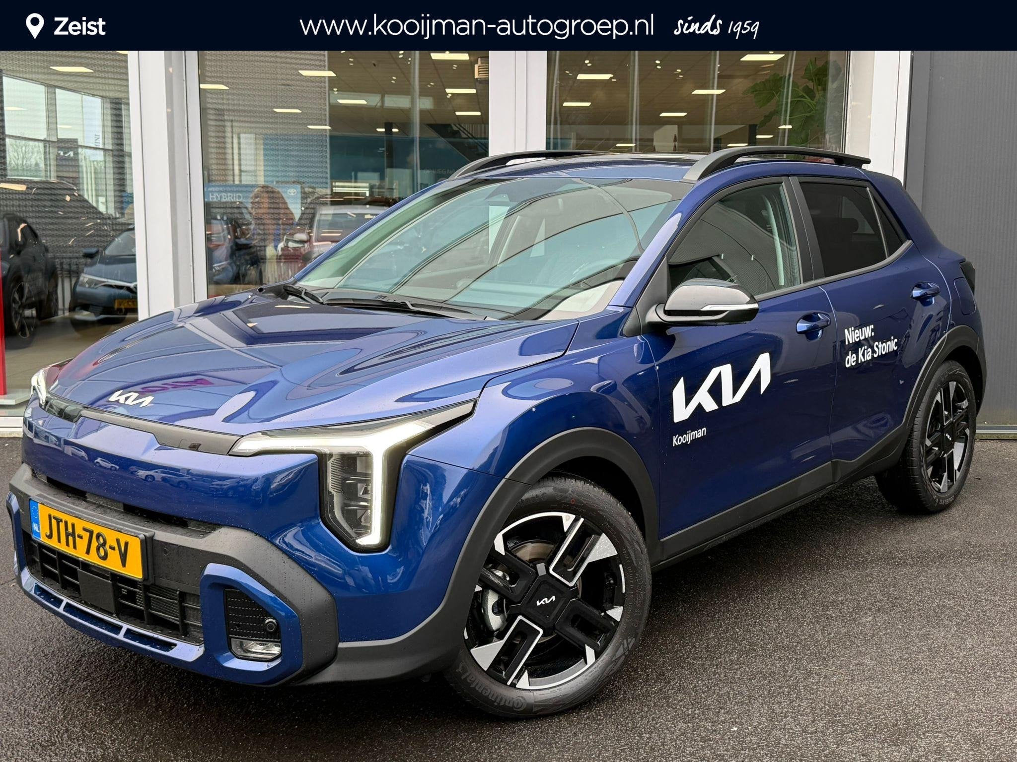 Kia Stonic 1.0 T-GDi MHEV GT-PlusLine Nu te bestellen en pro, Euro 6, Blauw, Leder en Stof, Origineel Nederlands