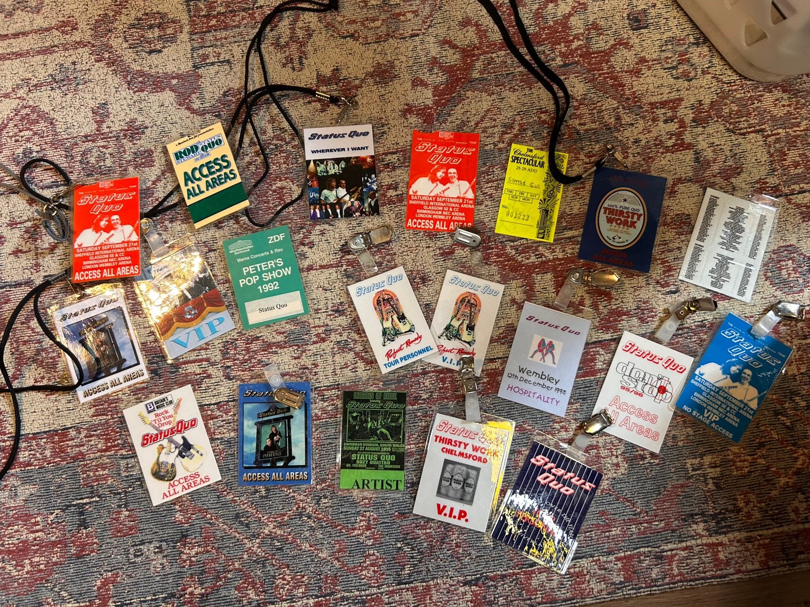 Status Quo Rick Parfitt Francis Rossi 20 Backstage passes, Ophalen of Verzenden, Overige typen