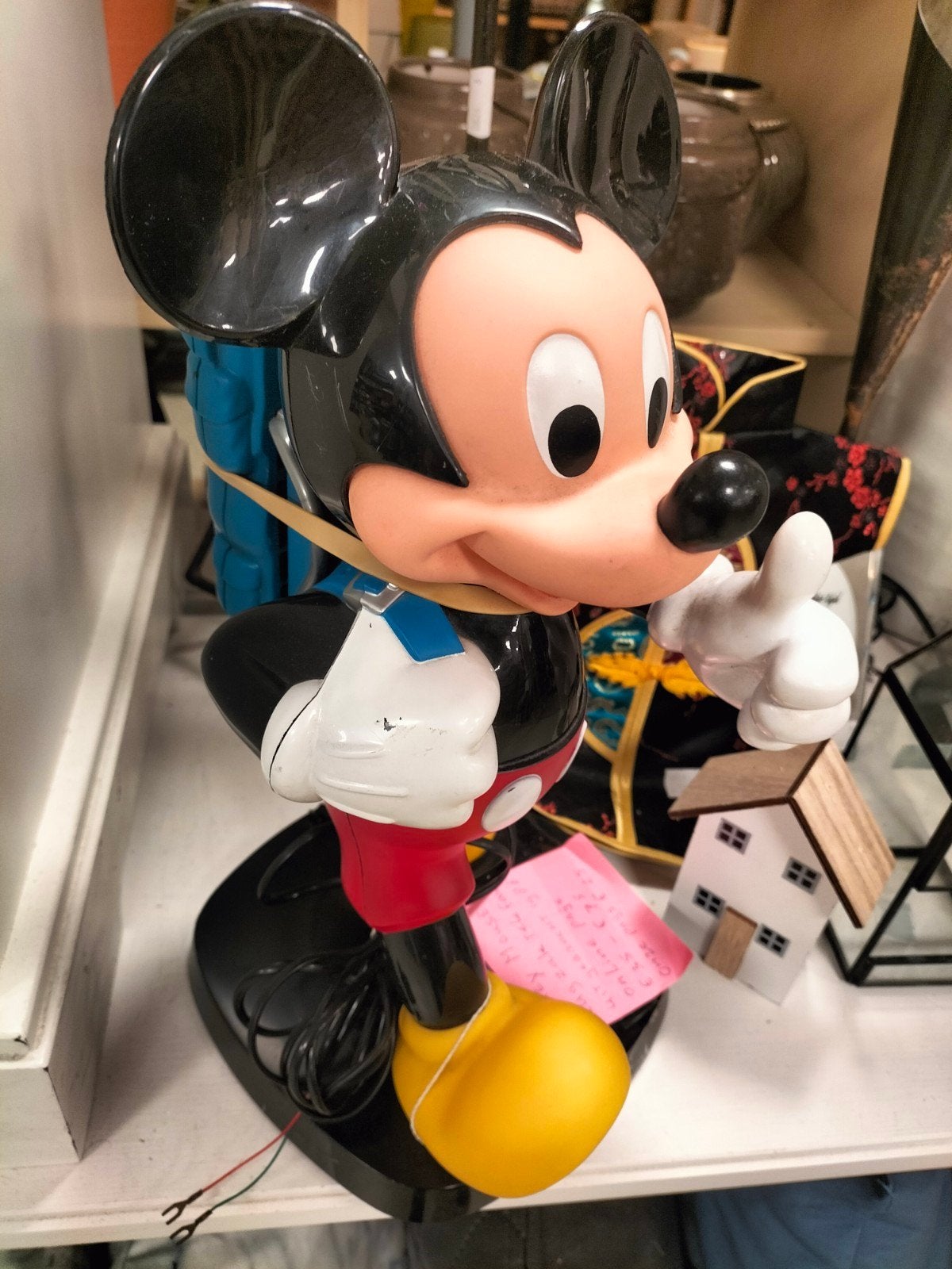 Vintage Mickey Mouse telefoon - ca. 30 cm hoog, Telecommunicatie, Ophalen of Verzenden, Gebruikt