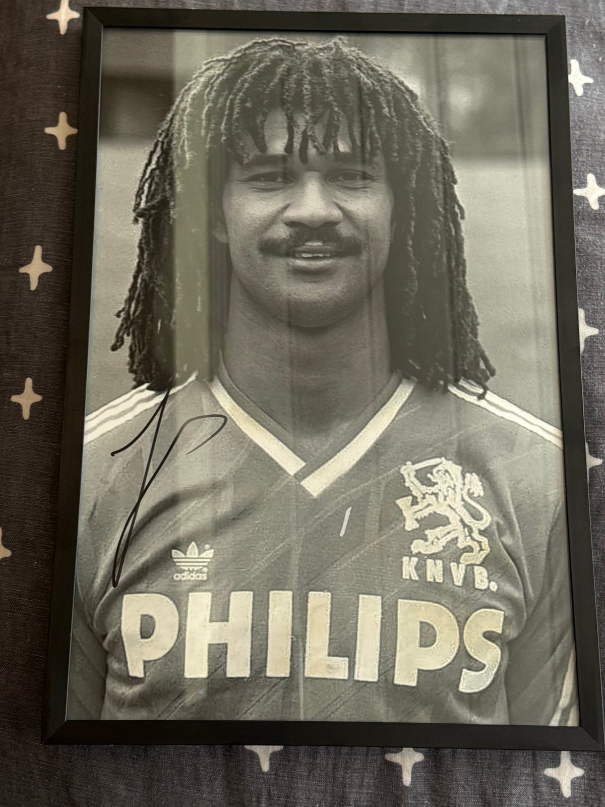 Gesigneerde foto Ruud Gullit, Ophalen of Verzenden, Zo goed als nieuw, Spelerskaart