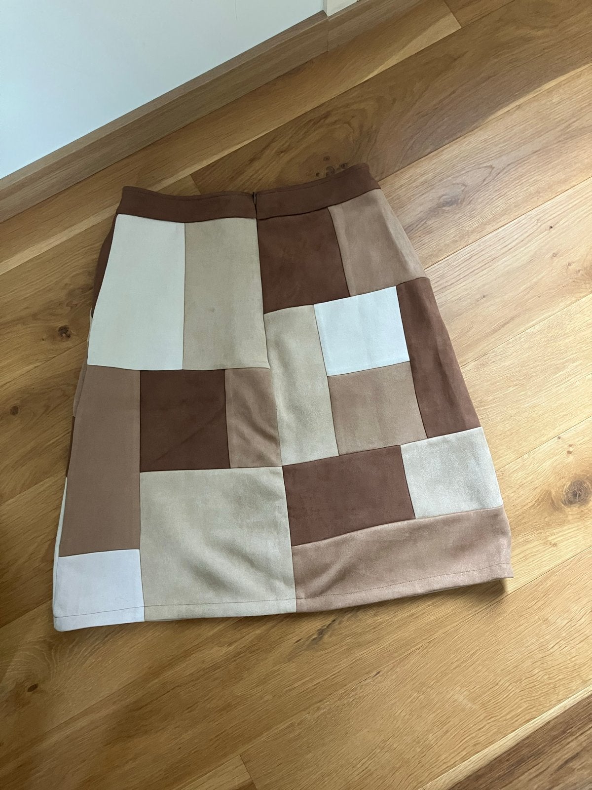 Summum Rok beige suède patchwork maat 36, Kleding | Dames, Ophalen of Verzenden, Zo goed als nieuw, Maat 36 (S), Beige