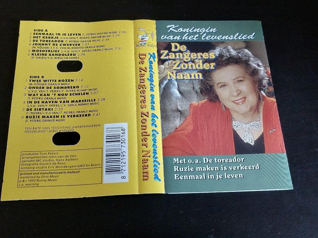 ZANGERES ZONDER NAAM - KONINGIN VAN HET LEVENSLIED (MC), 1 bandje, Ophalen of Verzenden, Zo goed als nieuw, Origineel