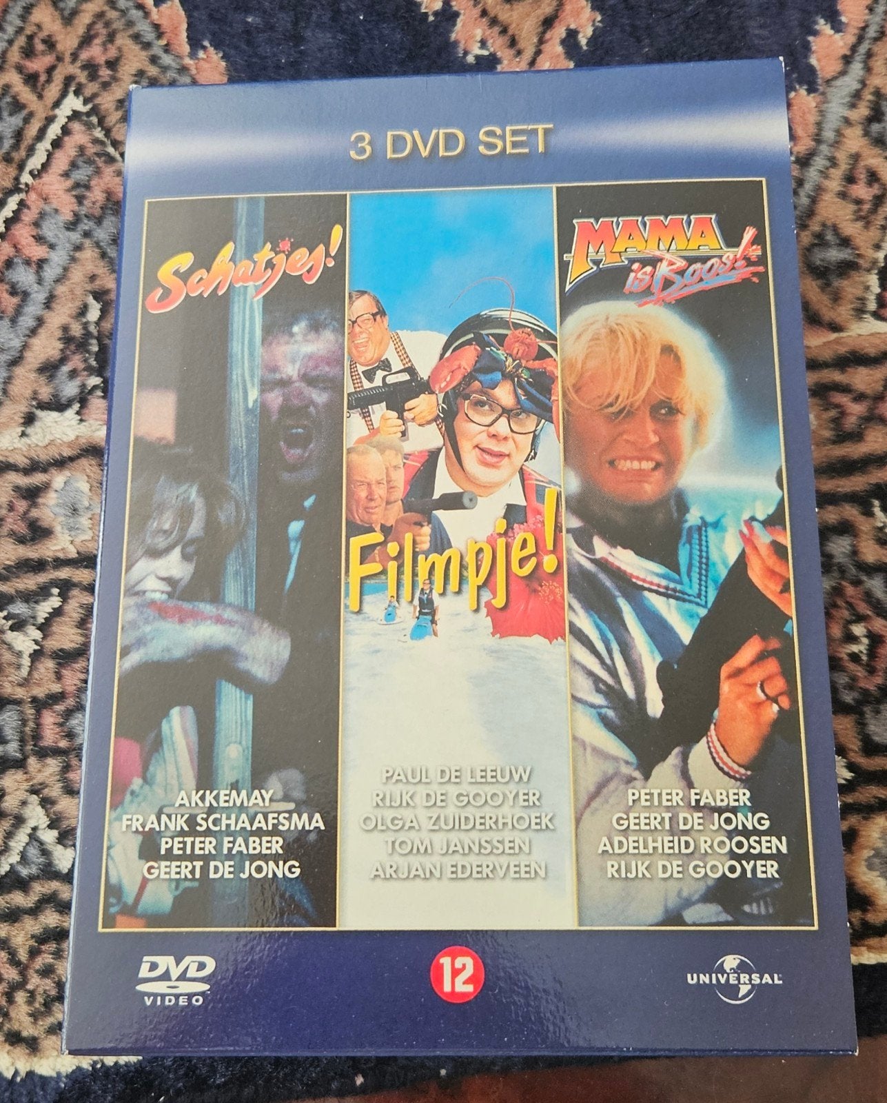 3 DVD Set: Schatjes!, Filmpje!, Mama is Boos!, Cd's en Dvd's, Gebruikt, Vanaf 12 jaar, Inclusief doosje, Ophalen of Verzenden