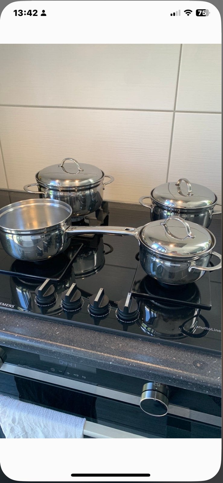 BK pannen set €30, Ophalen of Verzenden, Gebruikt, Rvs, Pannenset