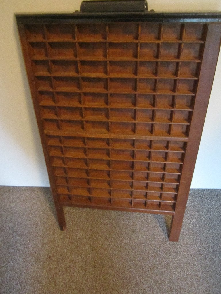 14.  Oude letterbak, Ophalen, Gebruikt