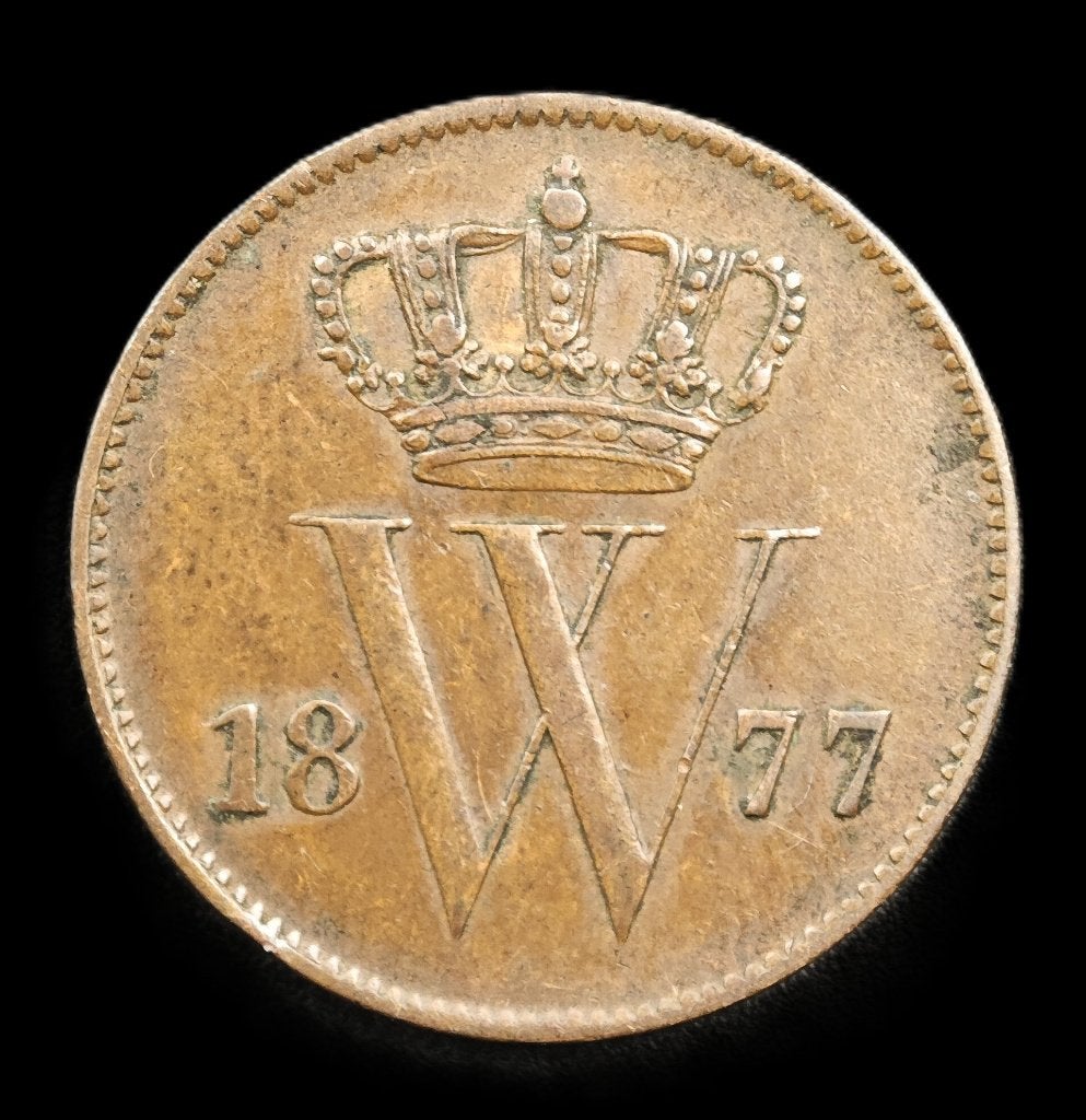 1877 1 Cent Willem 3, Verzenden, Koning Willem III, 1 cent, Losse munt