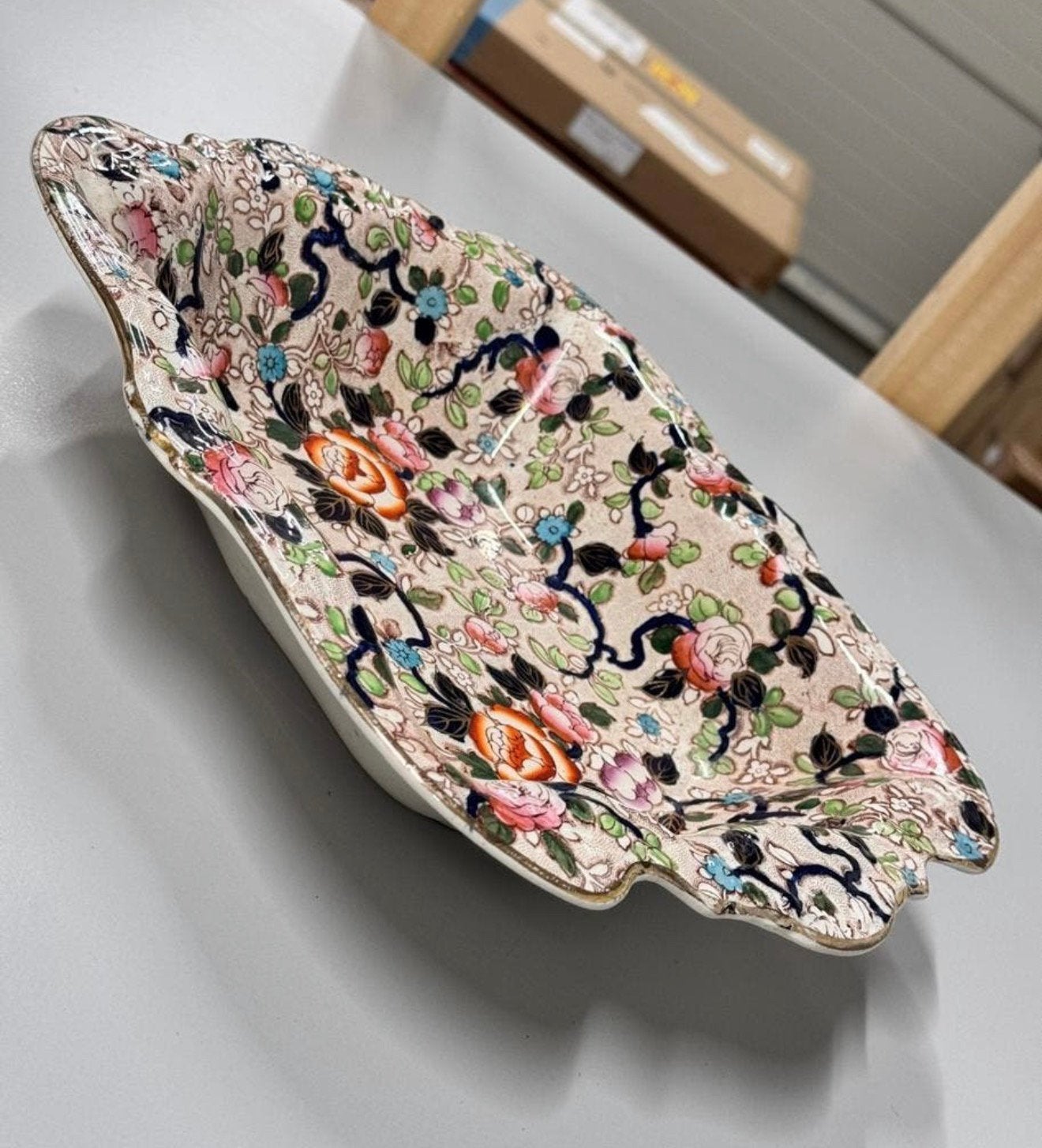 Schaal antieke STAFFORDSHIRE IMARI BOWL 19e eeuw Victoriaans, Ophalen of Verzenden