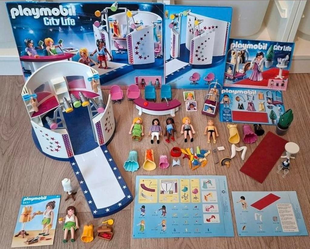 Playmobil catwalk 6148, ster op de rode loper 6150 en modeon, Ophalen of Verzenden, Zo goed als nieuw