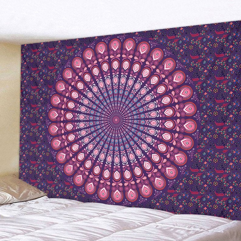 Paarse Mandala Wandkleed 3D Wand Kleed Muurkleed Lotus India, Verzenden, Nieuw, Wandkleed