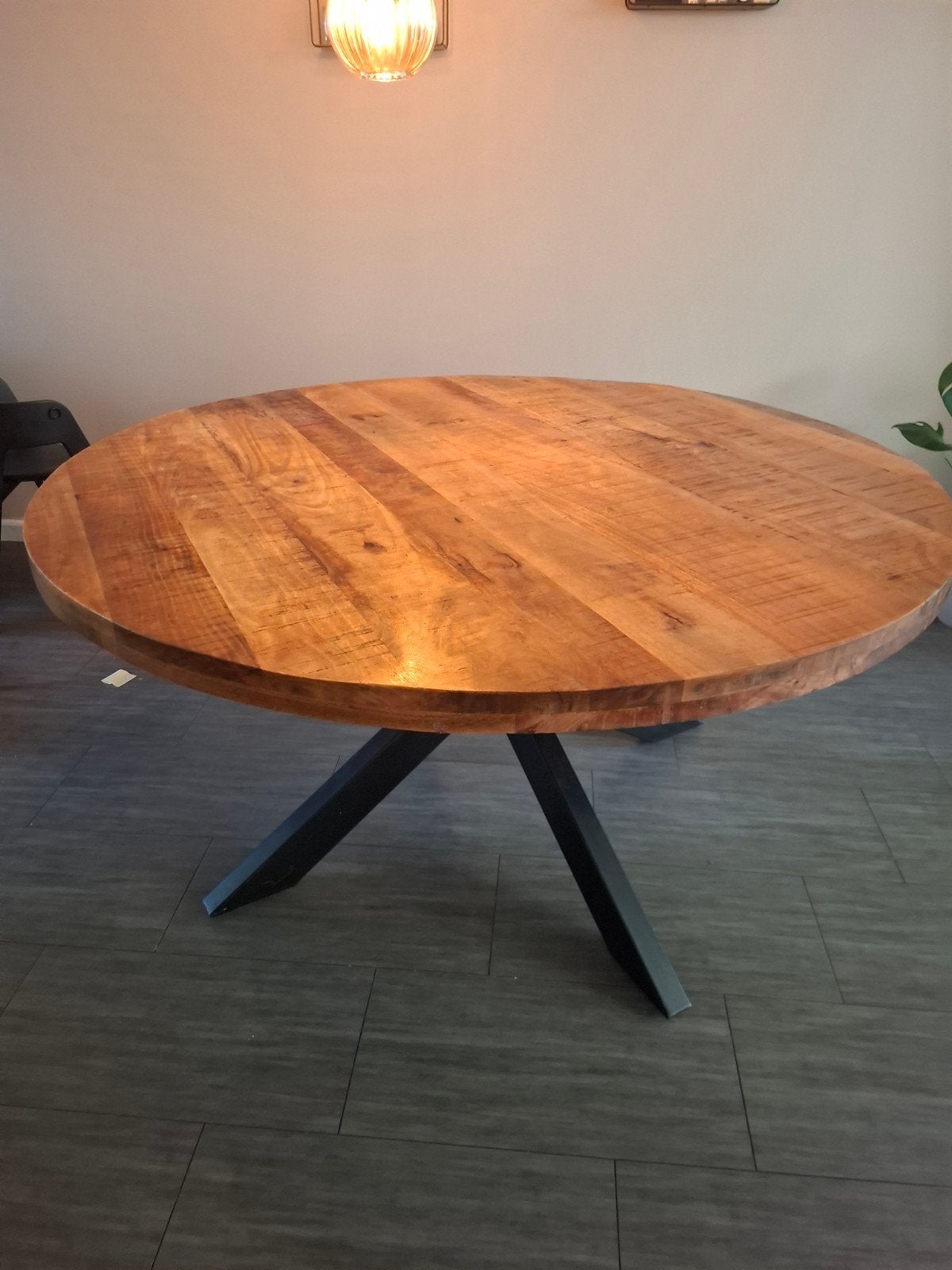 Goossens Eettafel Rond 150cm - Zo goed als nieuw, Rond, Zo goed als nieuw, Ophalen, Overige houtsoorten