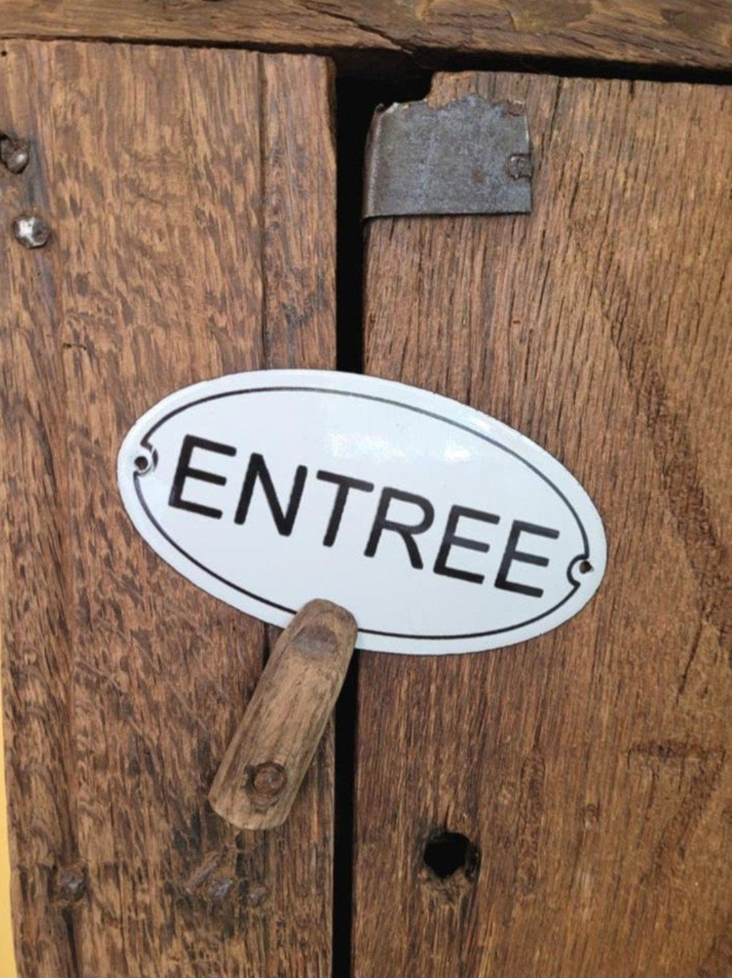 Emaille entree bodje ~, Ophalen of Verzenden