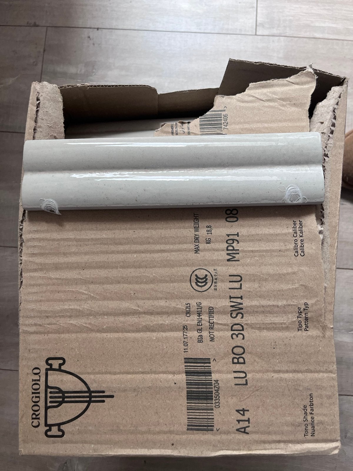 Wandtegel Marazzi Lume Bone Swing 3D 6 x 24 cm, Doe-het-zelf en Verbouw, Tegels, Ophalen, Nieuw, Minder dan 20 cm, 20 tot 40 cm