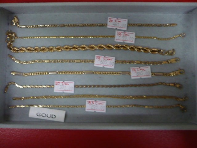 2e hands gouden armbanden diverse maten zie de prijzen, Ophalen of Verzenden, Gebruikt, Overige kleuren, Goud
